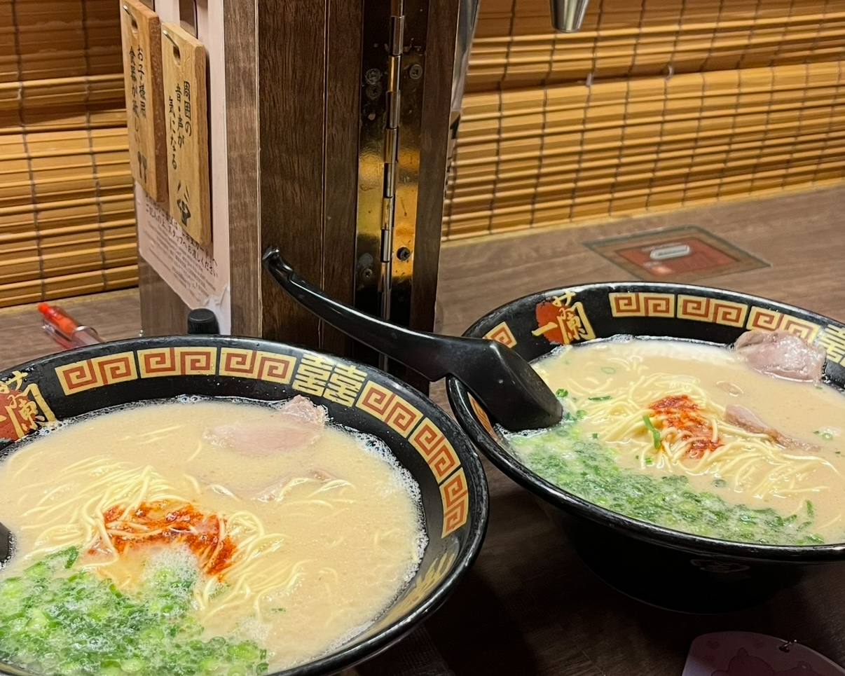 一蘭でラーメン